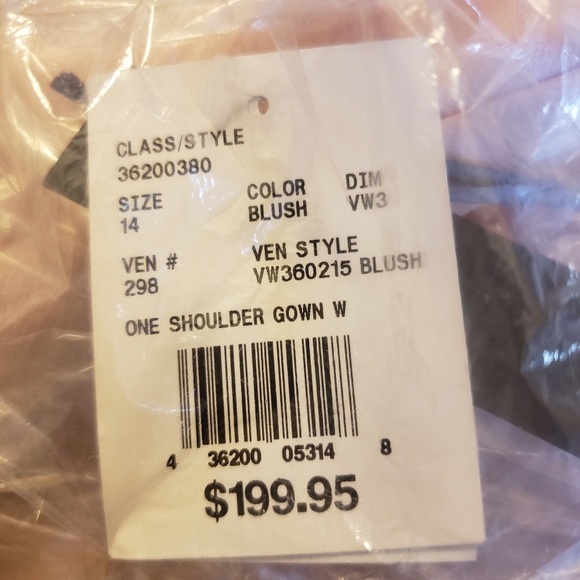 Vera Wang Blush Bridesmaid Dress - Picture 2 of 2